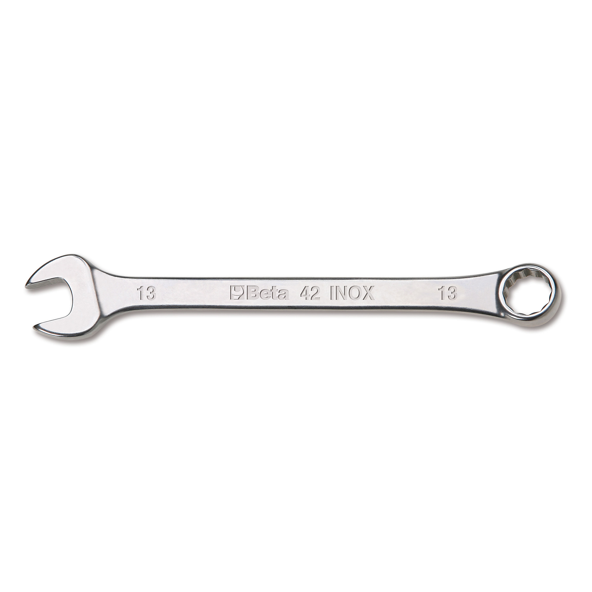 Beta 42INOX Stainless Steel Combination Wrench — 6mm, Metric, 12 Point, 15° Offset, Model# 42INOX 6